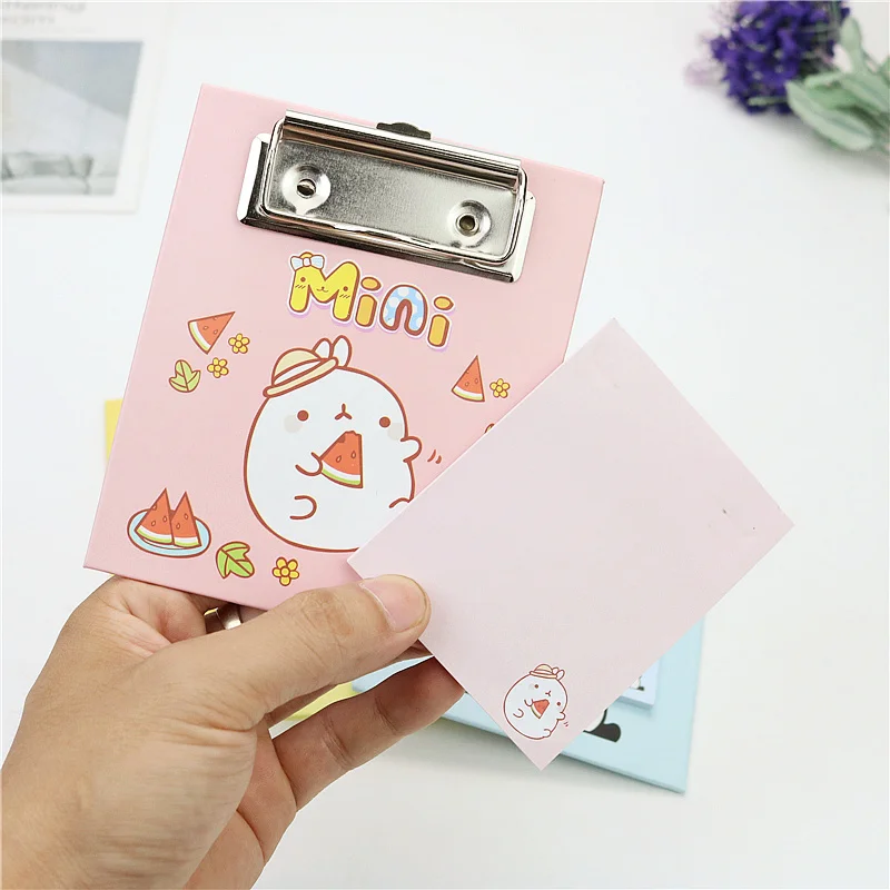 Стиль милый с зажимом доска блокнот животных фрукты Липкие заметки Kawaii канцелярские принадлежности