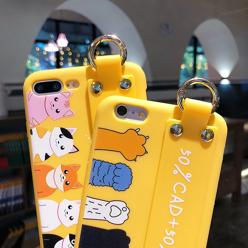 Чехол с желтым когтями для iPhone XS MAX XR X мягкий чехол из ТПУ 7 8 plus 6 6s держателем |