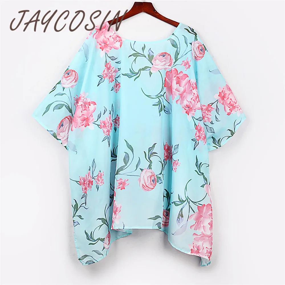Одежда JAYCOSIN женская блузка с цветочным принтом шифоновые блузки 2019 летний