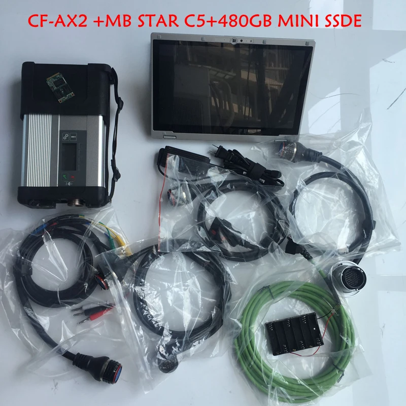 

Диагностический ноутбук с полным чипом MB Star C5, новейший диагностический ноутбук V2020.09 SSD V ediamo 5,01/D TS MB SD Connect C5 OBD2, диагностический инструмент