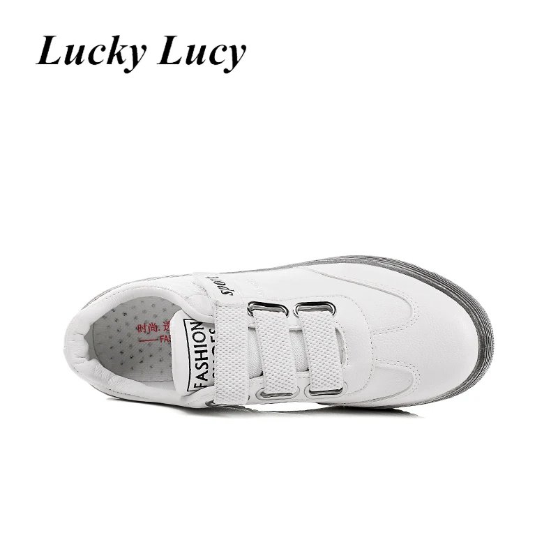 Женская обувь на танкетке увеличивающие рост кроссовки платформе из