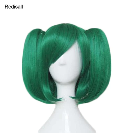 Macross F RANKA зеленый парик косплей основной конский хвост клипсы Хэллоуин Взрослые