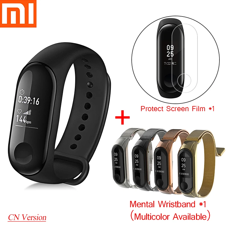 Оригинальный Xiaomi mi Band 3 Смарт фитнес Браслет трекер Шагомер мониторинг