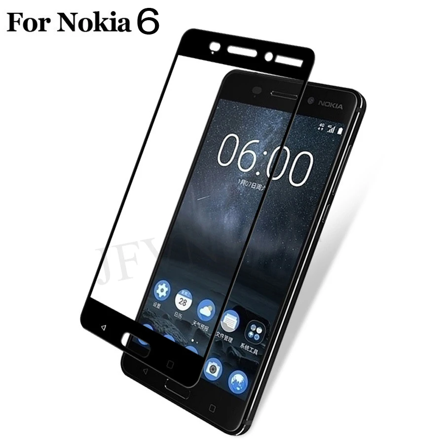 Для Nokia 5 3 6 закаленное стекло ультратонкое 9H противоударное полное покрытие