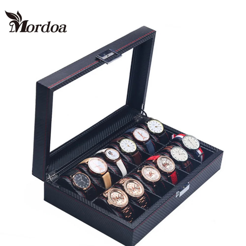 

2016 New 12 slot Jewelry Display Stands Vitrine Wrist Watch Showed Tray Holder Bracelets Showcase Bijoux Organizer Box