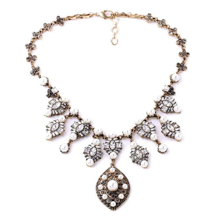 Ожерелье высокая мода веер королевское дело преувеличенный золотой цвет Длинные