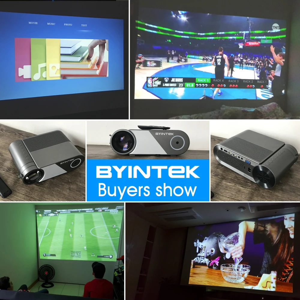 720P 1080P светодиодный портативный микро домашний кинотеатр HD мини-проектор BYINTEK SKY K9(опционально мульти-экран для Iphone Ipad Phone Tablet