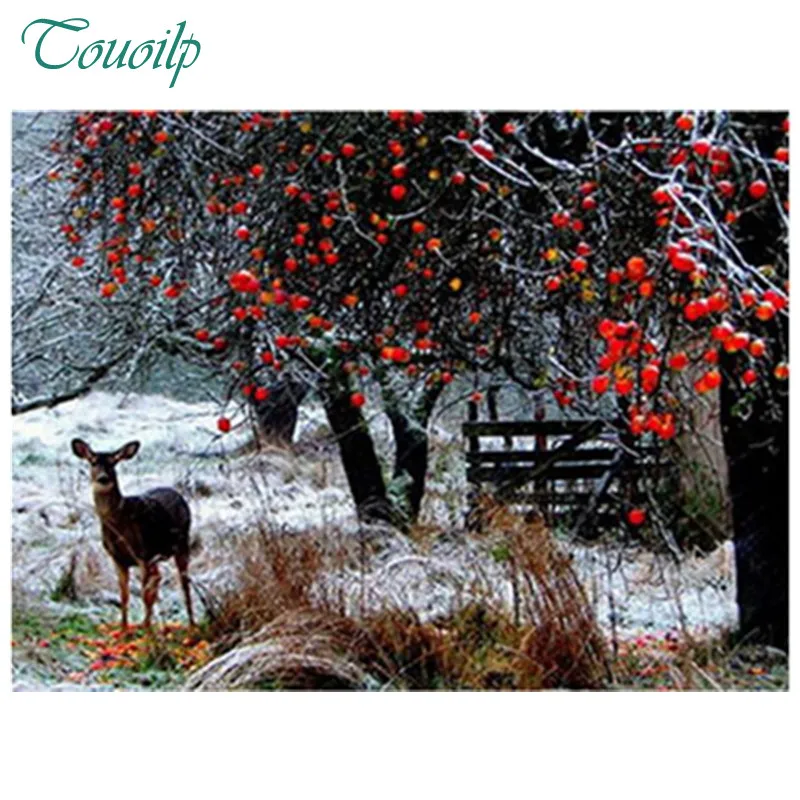 Rhinestone painting crystal Home Decor DIY Diamond Deer in the Fall Woods 5D cross stitch pattern diamond embroidery | Дом и сад
