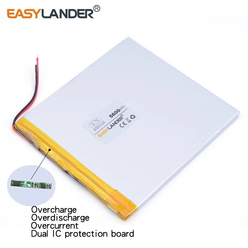 3 шт./лот 5600 мАч 4593105 7 В литий-ионный полимерный аккумулятор оригинальный L G SmartQ T20