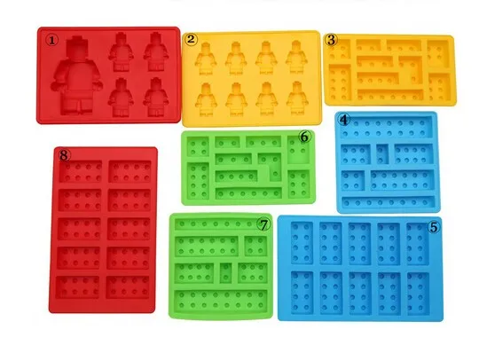 Креативные силиконовые подносы для льда Lego форма маффинов типа конфет желе