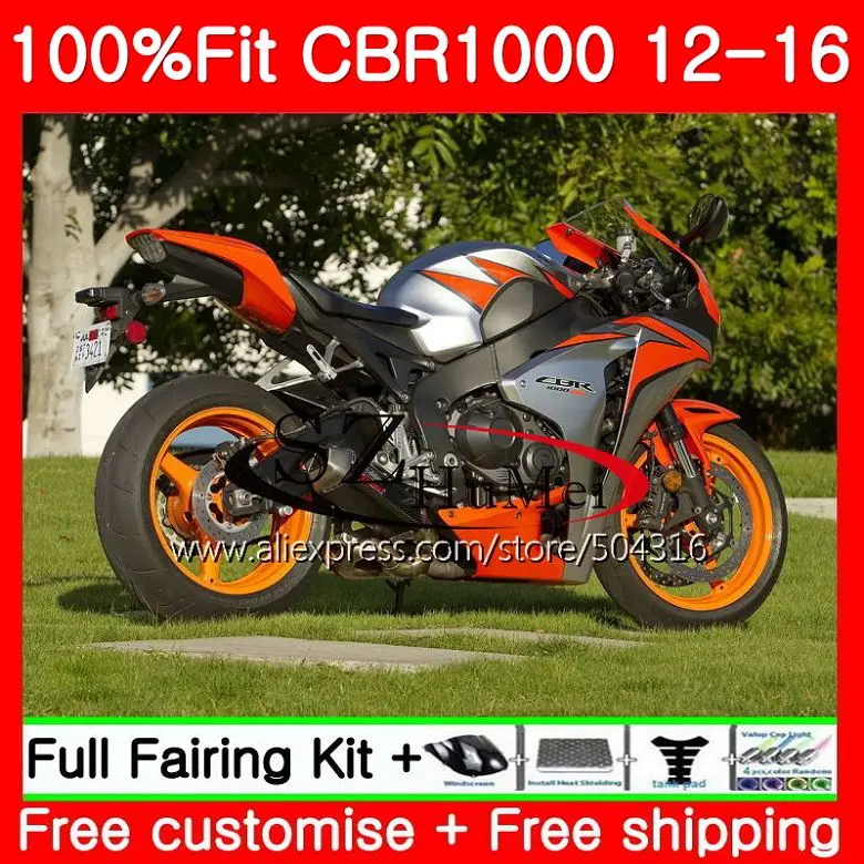 

Injection For HONDA CBR1000RR 12 13 14 15 16 100SH18 CBR Orange grey 1000RR 1000 RR CBR1000 RR 2012 2013 2014 2015 2016 Fairing