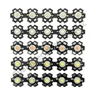 50 шт., 1 Вт, 3 Вт, высокая мощность, холодный белый, темно-красный, 660 нм, зеленый, 525нм, королевский синий, 445нм, синий, 465нм, полный спектр светодиодный с 20-миллиметровой печатной платой