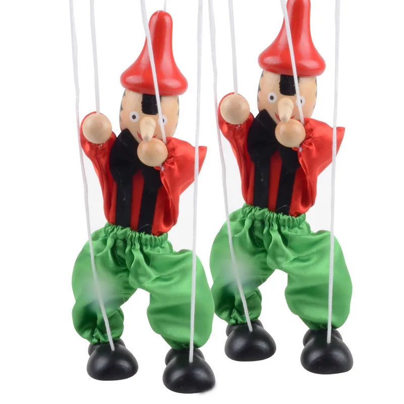 Деревянные игрушки Muppet модель клоуна игрушка Красная шапка клоун марионетка