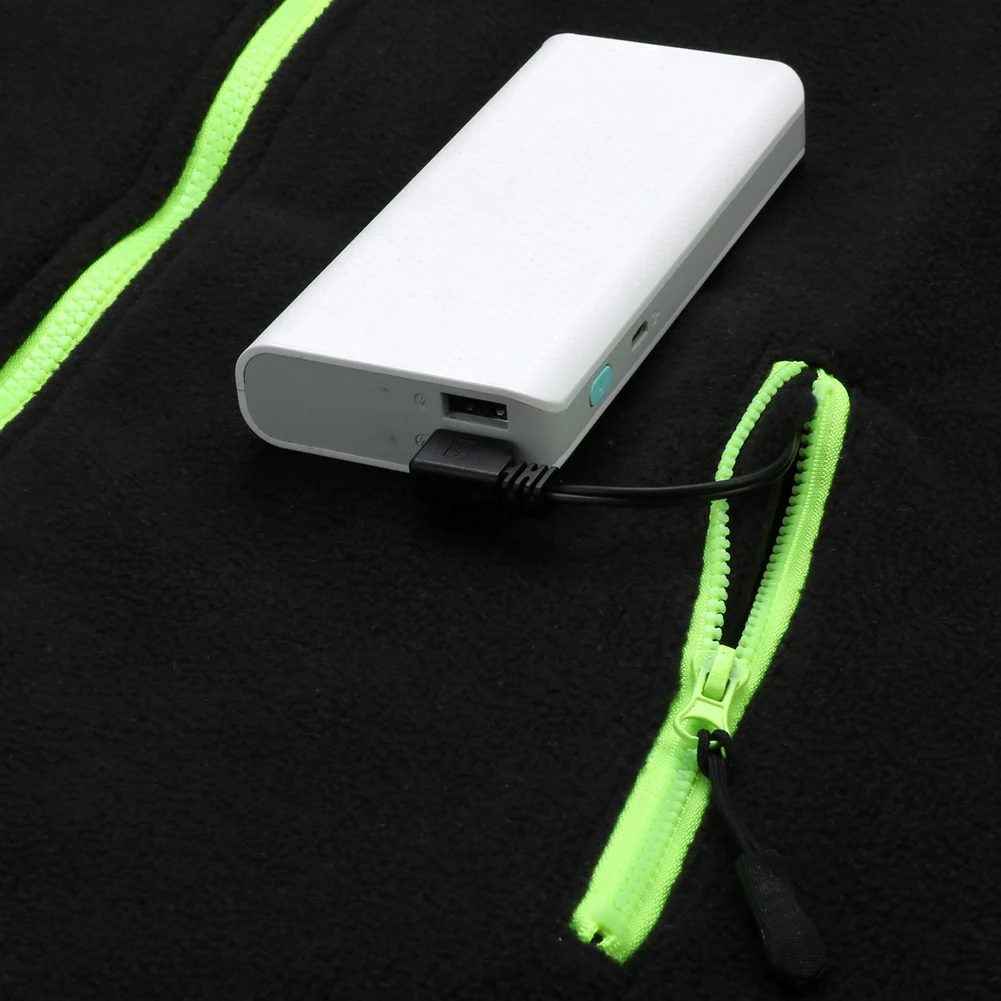 Двусторонняя мужская куртка с электрическим подогревом, usb-нагревательный жилет, зимняя теплая куртка для кемпинга, походов, охоты