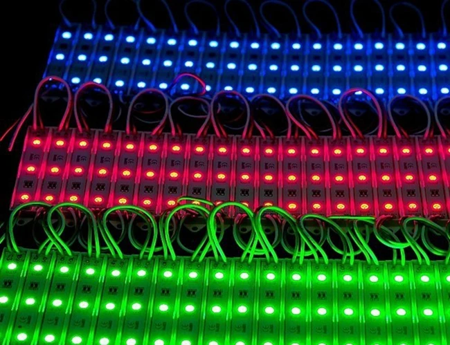 1000 шт./лот 3 светодиода 5050 SMD RGB модуль Водонепроницаемая IP65 световая лента лампа 12