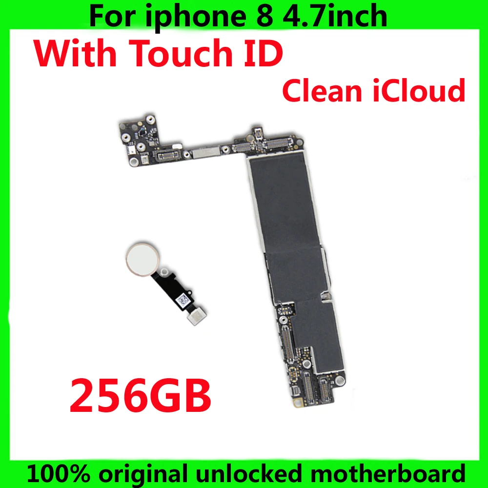 С/без сенсорной ID функцией материнская плата для iphone 8 256GB оригинальная с чипами