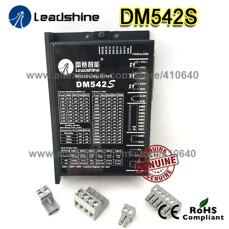 Новое поступление Leadshine DM542S Обновлено от DM542 с более сильной функцией защиты от помех более устойчивый шаговый привод 48VDC 4.2A