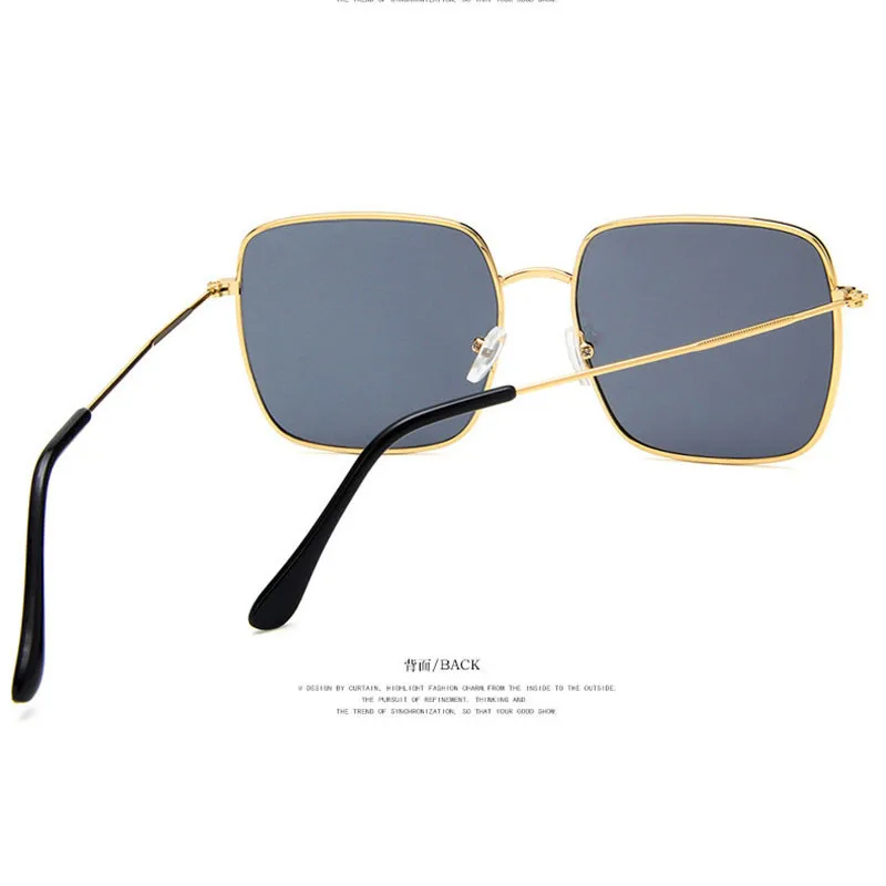 Мужские и женские квадратные солнцезащитные очки с затемненными линзами UV400