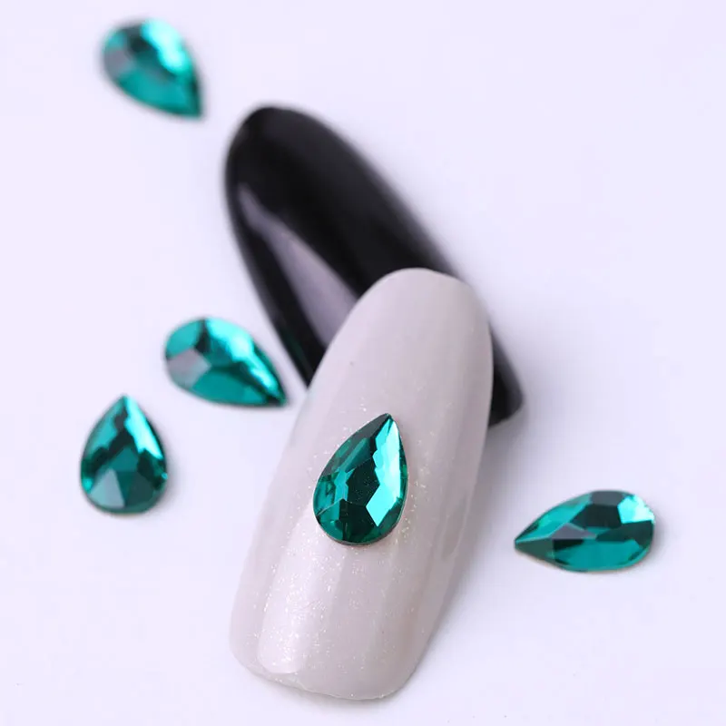 

10 pieces crystal nail Rhinestone 3D Rhinestones big drop of water stones Nail Art decorations nail accessories manic