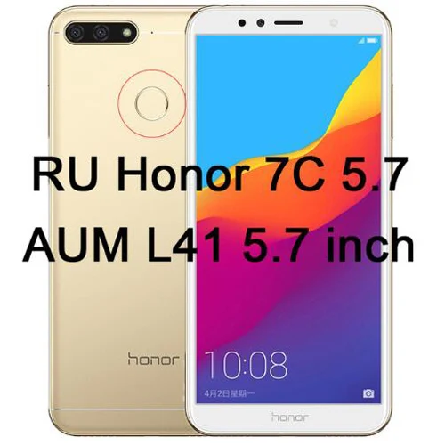 RU Honor 7C 5.7 inch 2 упаковки 9D полное покрытие закаленное стекло для huawei Honor 7A Россия 7C Pro Защитное стекло для Y6 Y5 Y7 Prime Pro Y9 - Цвет: RU Honor 7C 5.7 inch