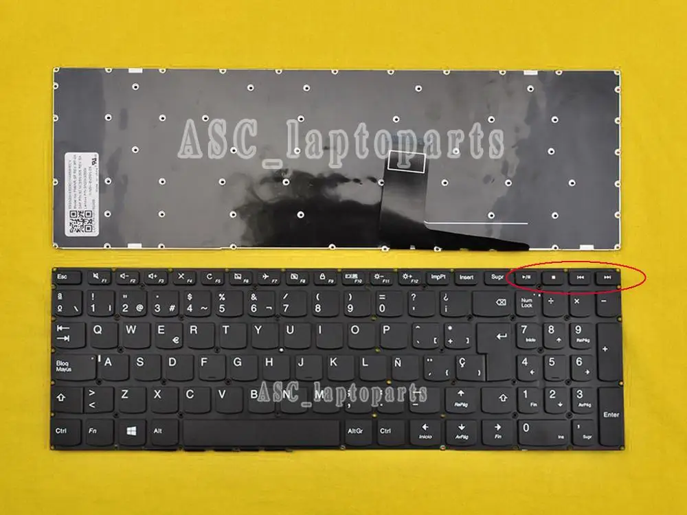 

Новая испанская клавиатура SP Teclado Для Lenovo IdeaPad 310-15ABR 310-15IAP 310-15ISK 310-15IKB Lapotp черная без рамки