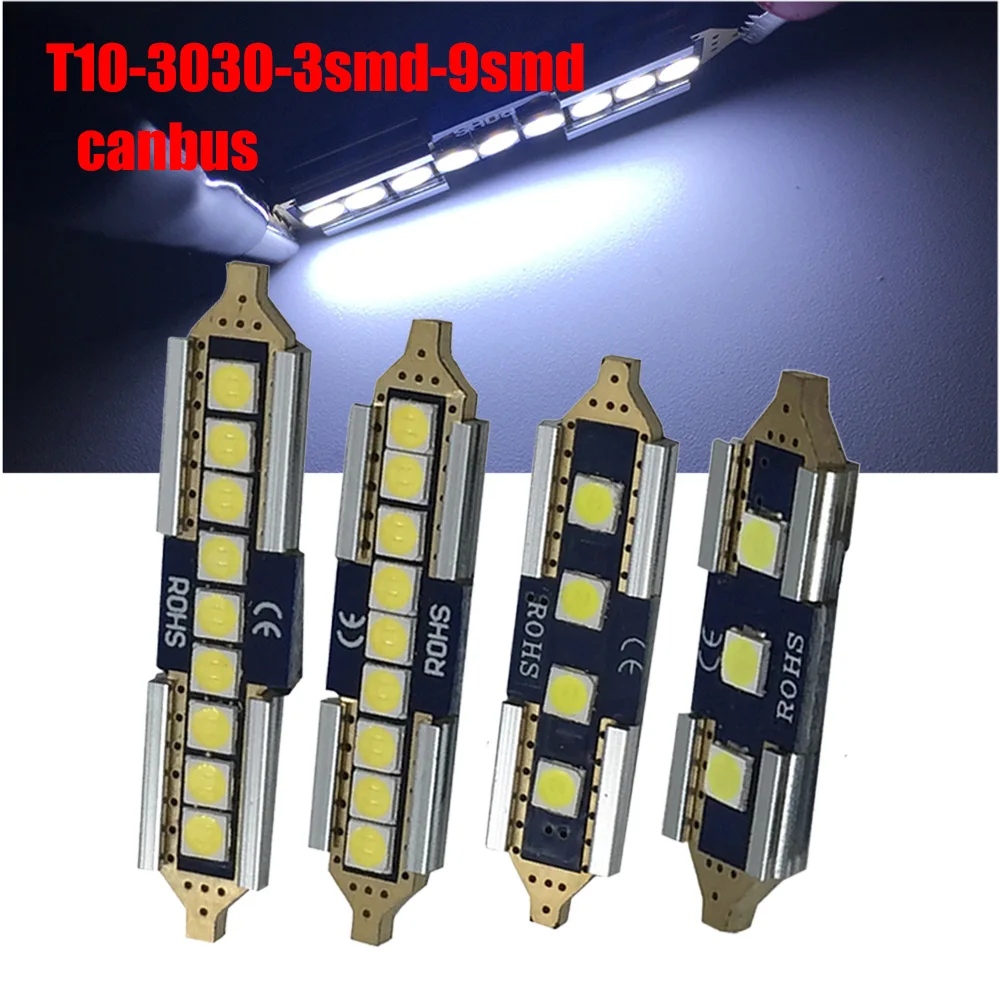 YSY Canbus безошибочный Автомобильный светодиодный фестон 31 мм 36 39 41 3030 SMD 3175 6411 C5W C10W