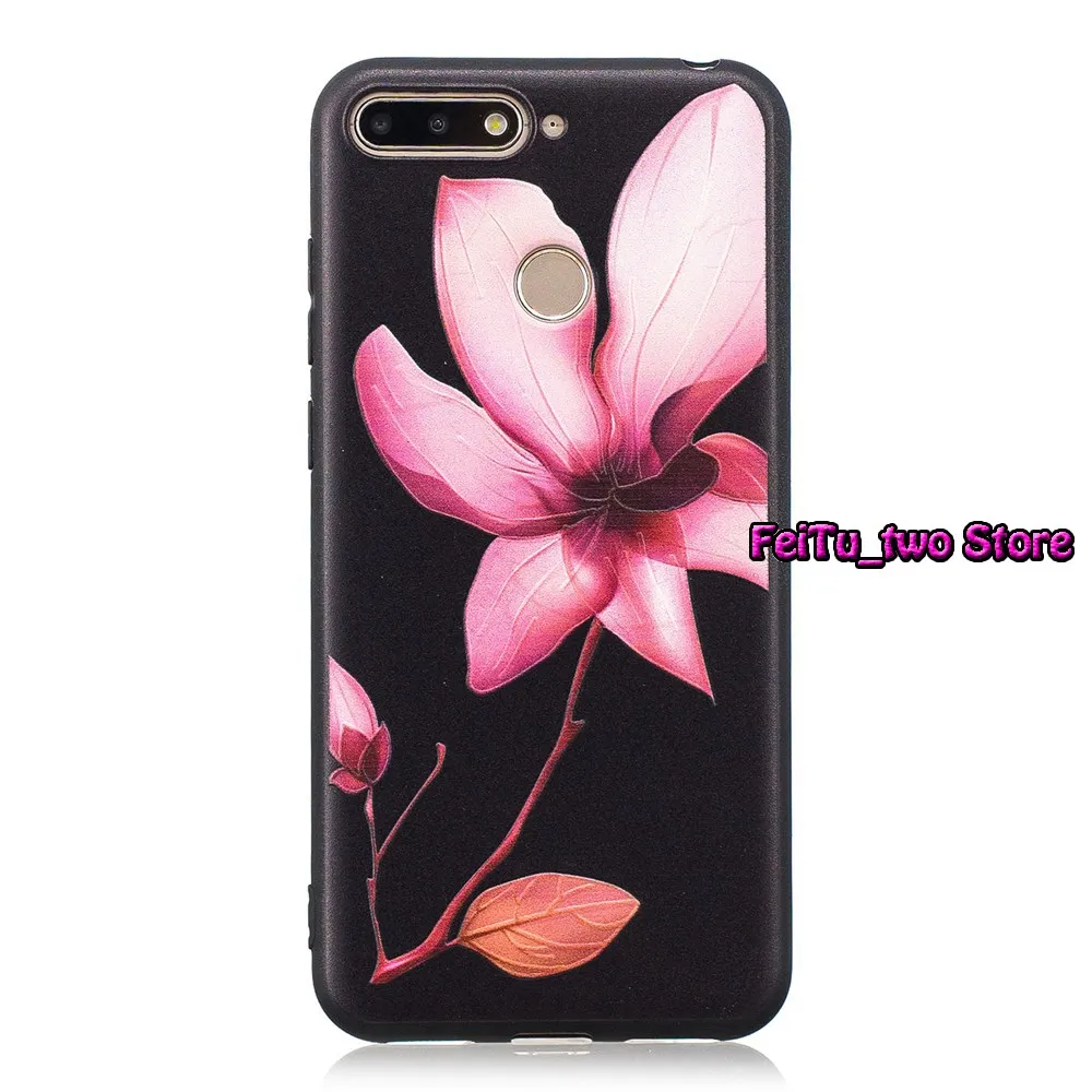 Emboss TPU Case for Huawei Honor 7C 5.7 &quotC7 AUM-L41 Dual Y6 Prime 2018 ATU-L31 ATU-L42 Soft Silicone Phone Cover Capa |