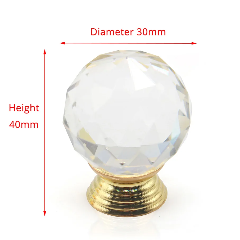 

Ручки для шкафов NAIERDI хрустальные цветные