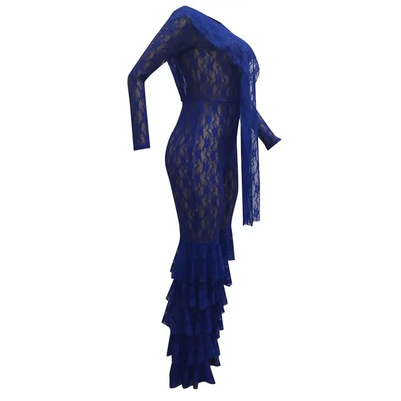 Кружевной прозрачный сексуальный комбинезон женский черный облегающий с