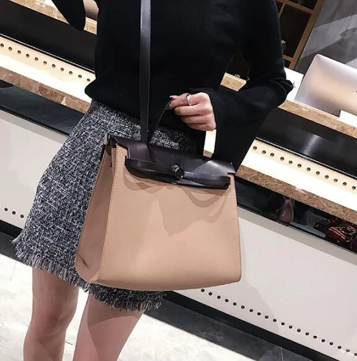 Дамские туфли из pu искусственной кожи Сумки большой Дамы Сумка квадратный