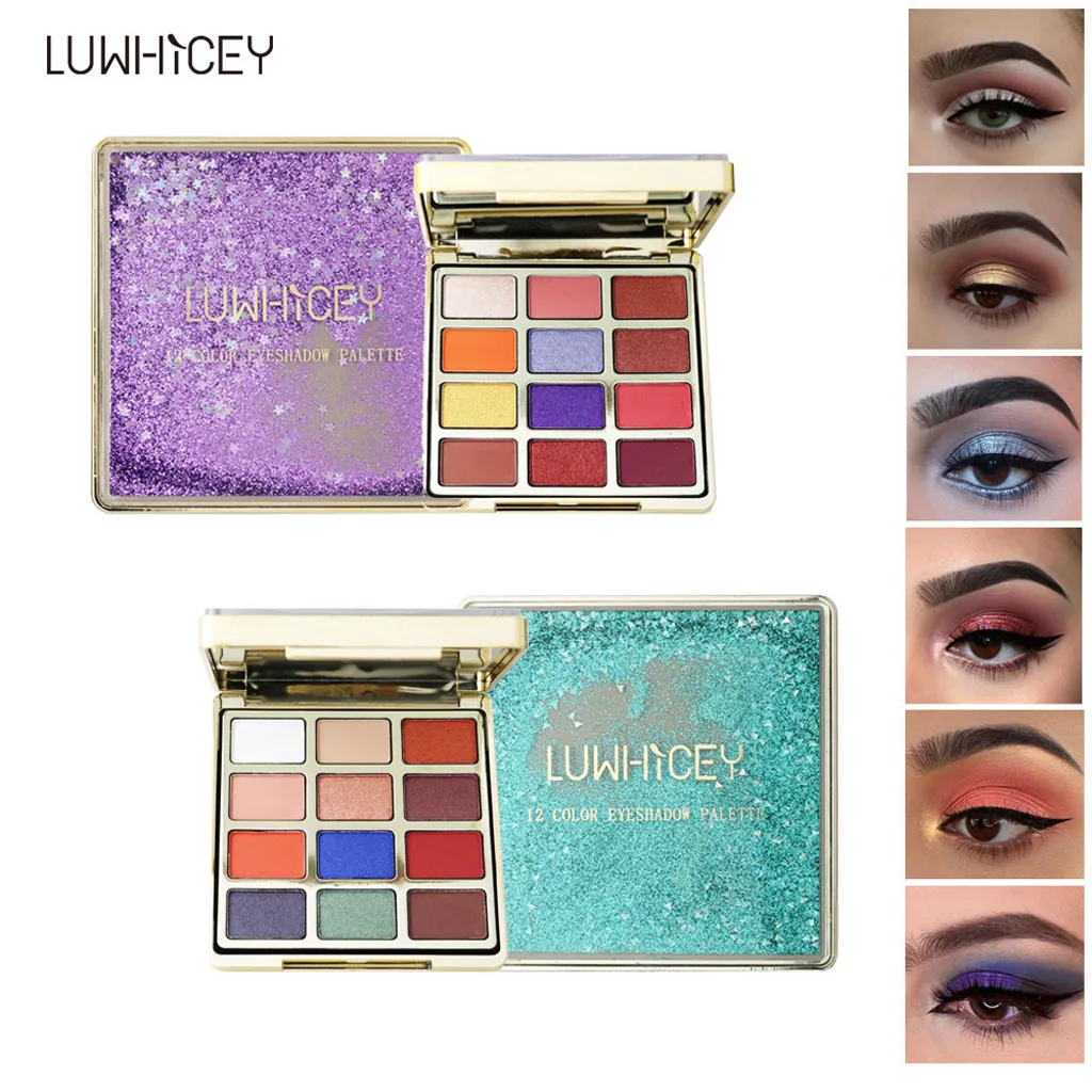 12 цветов блестящие перламутровые тени для век палитры косметика &quotMaquillage&quot