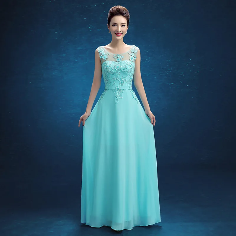 Vestidos de festa vestido longo para casamento Новое Кружевное бирюзовое платье подружки невесты дешево gaun pesta dewasa