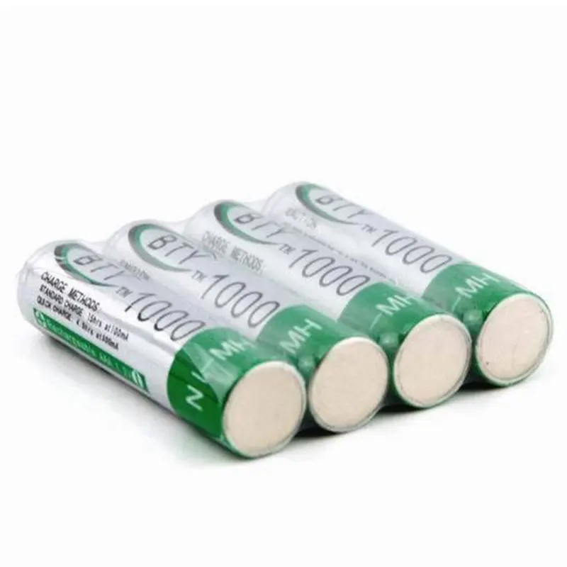 Реальная емкость 4 шт Высокое качество 1000mAh BTY AAA аккумуляторная батарея Ni MH