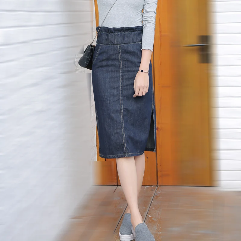 Женские эластичные юбки с высокой талией Сексуальные облегающие однотонные
