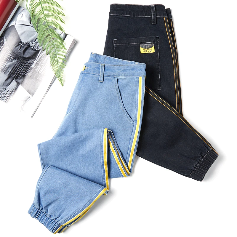 2019 Новый Для мужчин s джинсы шаровары Штаны Denim уличная стирка Повседневное