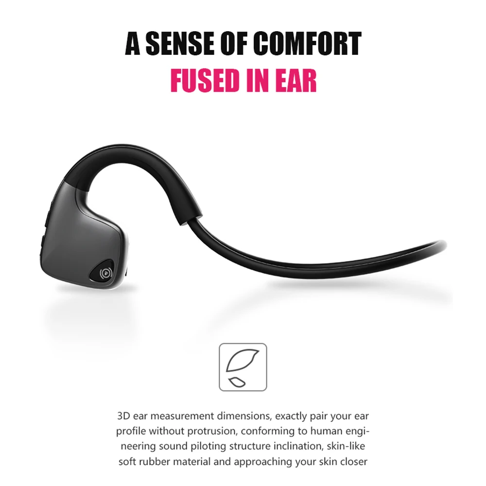 Беспроводные Bluetooth наушники R9 с костной проводимостью IPX5 водонепроницаемые на