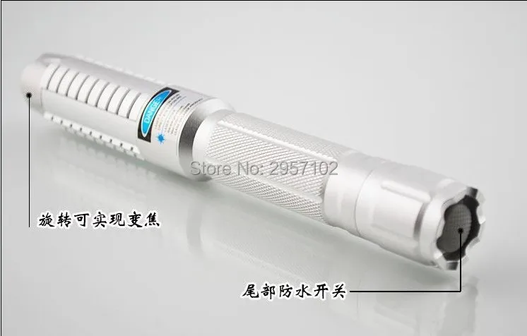 

Super Powerful! Military Blue laser pointer 1000000m 1000W 450nm Flashlight Burning Match/dry wood/Black/Burn cigarettes Hunting