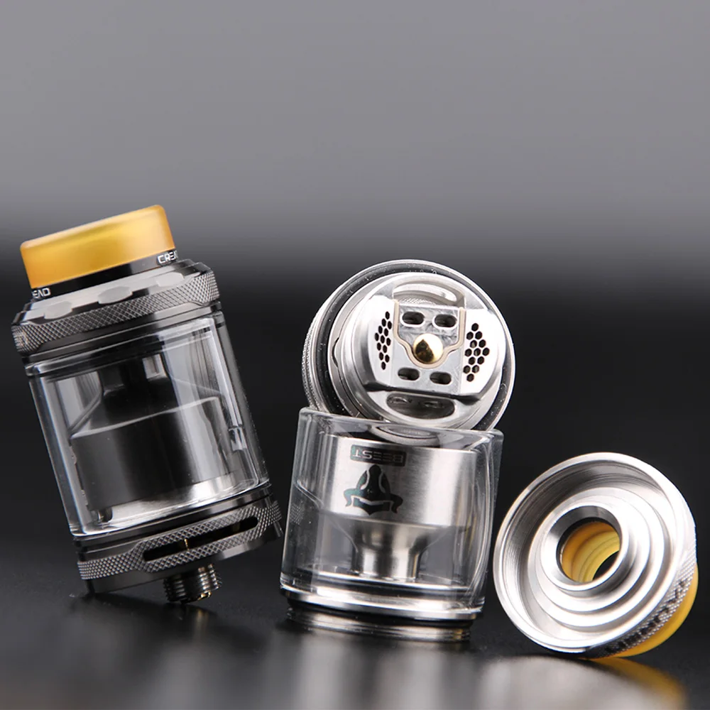 Original THC Tauren RTA 2ml/4.5ml with 26 Micro Hexagonal Honey Comb Air Holes & Single Coil/Dual Coils Tank VS Dead Rabbit |