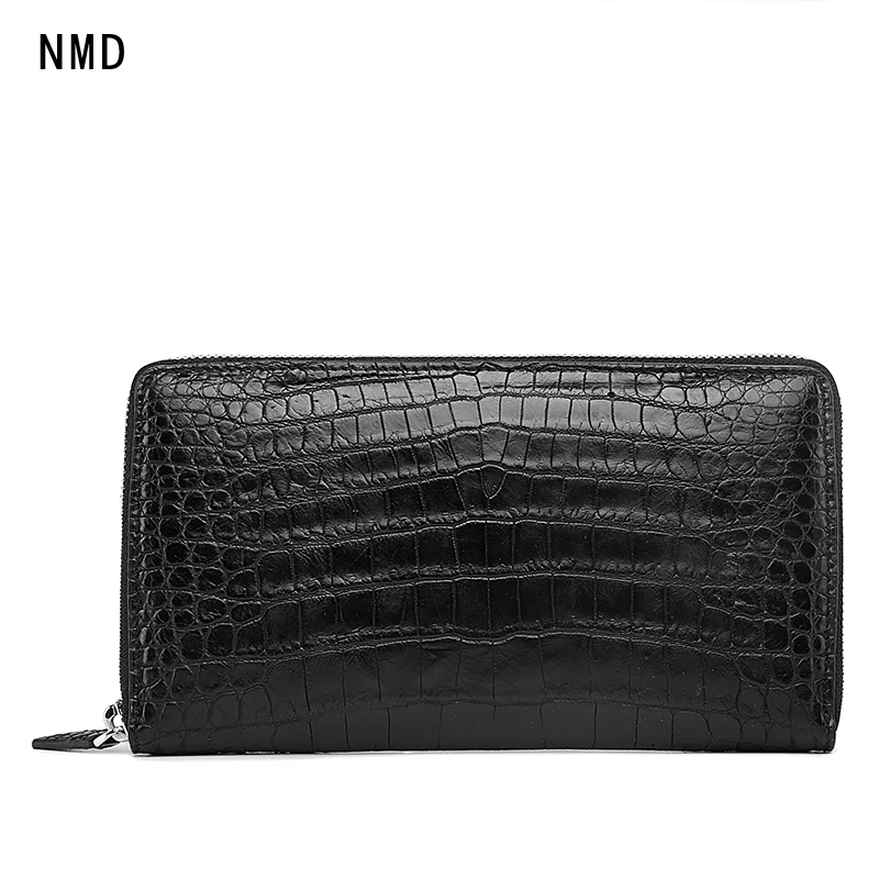NMD классический деловой стиль подлинный крокодиловый живот молния закрывающий