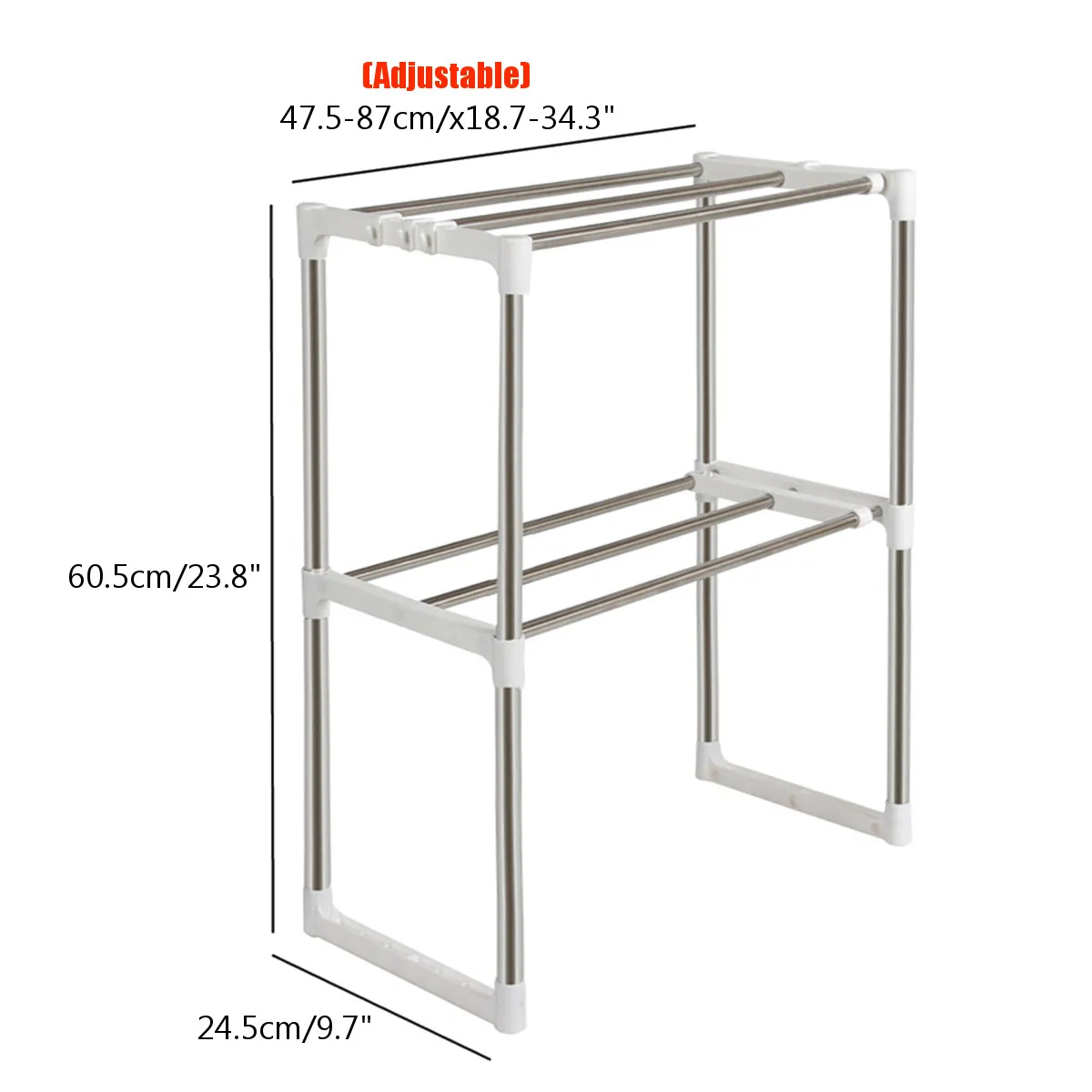 

Kitchen Storage Shelf Rack Microwave Oven Shelving Unit 2/3 Tier Multi-functional Microwave Oven Shelf Rack Standing Type