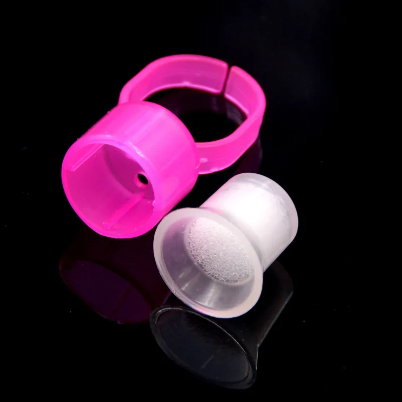 100 шт. татуировки Одноразовые чернильные кольцевой наконечник с губкой