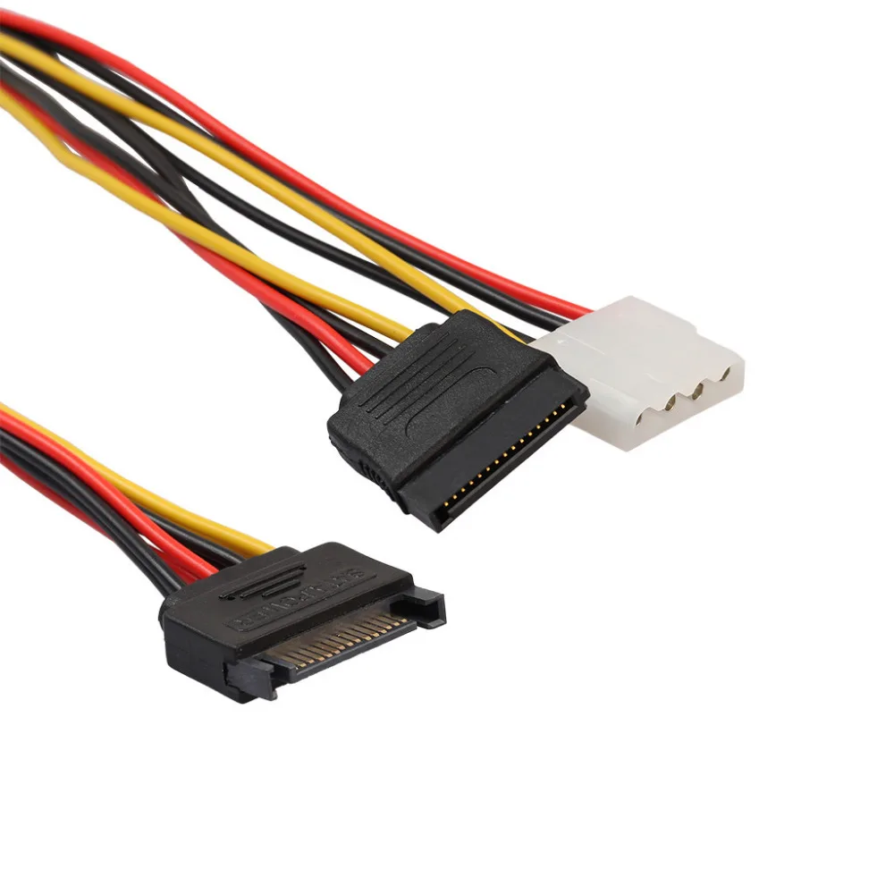 Кабель питания 15Pin штекер гнездо серия IDE Molex Female + 4 контактный SATA кабель
