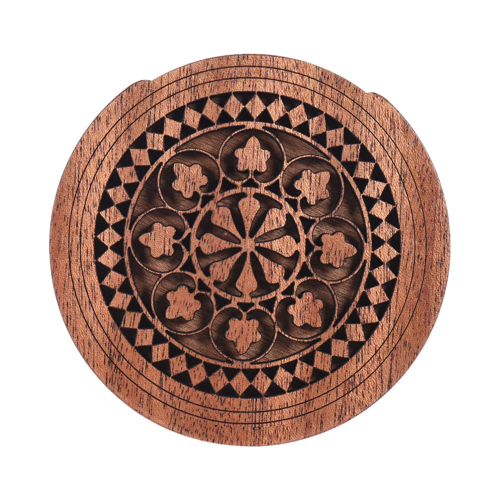 Деревянный звуковое отверстие для гитары крышка звукового отверстия буфер