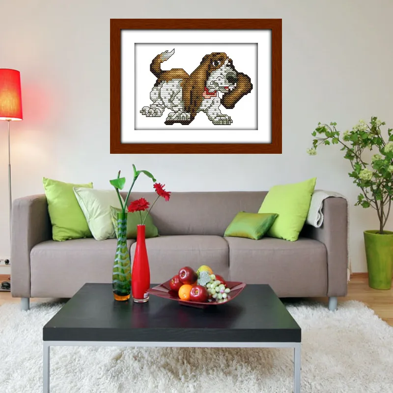 Набор для вышивки крестиком bассет собака вышивка в китайском стиле Декор дома |