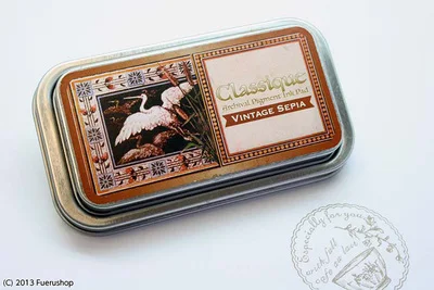 Tsukineko Inkpads CQ классическое пигментное Чернильное покрытие винтажная металлическая коробка штамп водонепроницаемый 12 цветов Япония - Цвет: CQ54