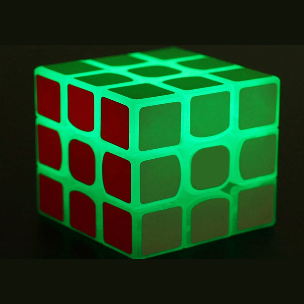 3x3x3 Zcube магические кубики головоломка на скорость прозрачные наклейки Прозрачный светящийся куб обучающий игрушки для детей светящийся куб