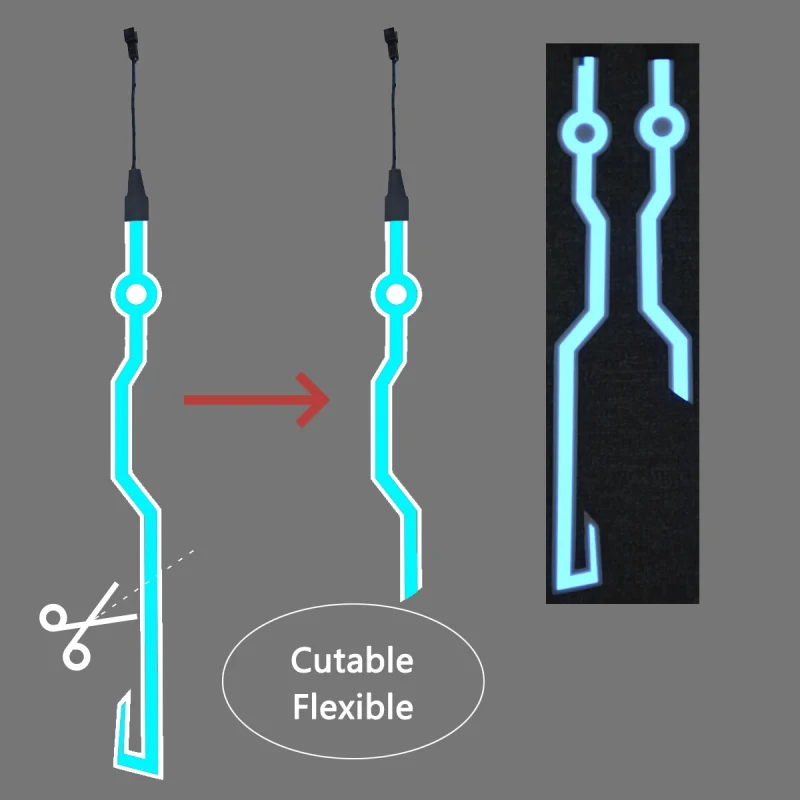 

Night safety warning light bicycle helmet cold-light-sheet warning light for riding outdoor motorcycle helmet lamp Waterproof