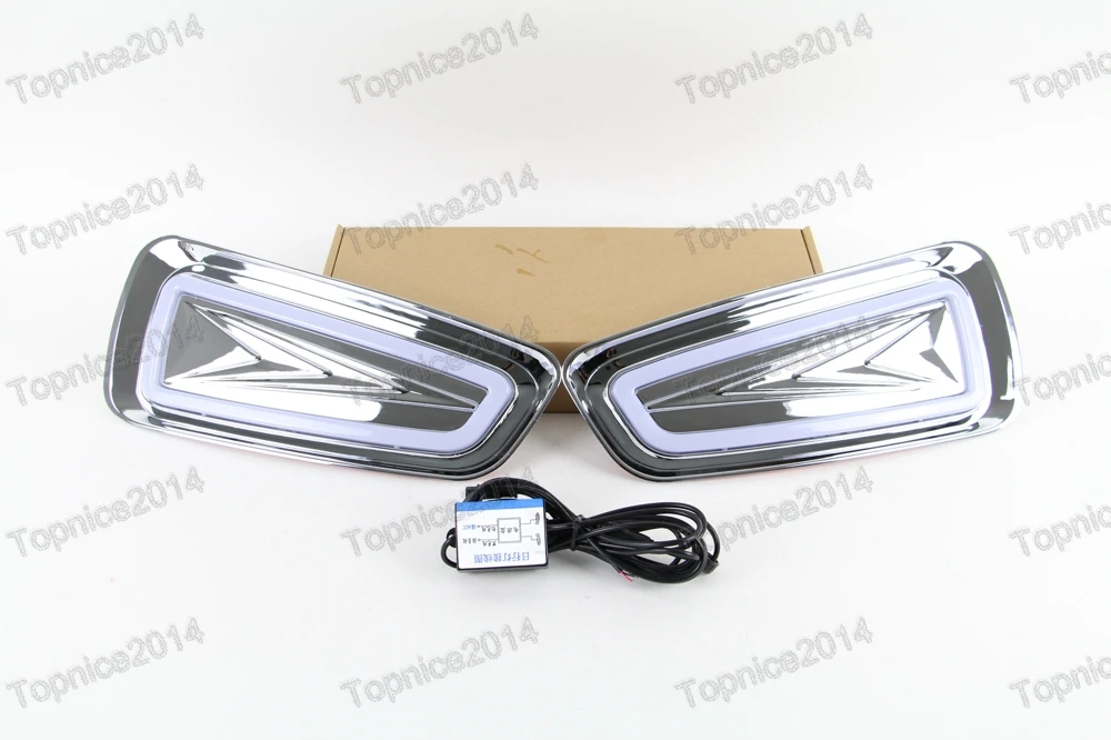

2X White LED Daytime Running Lights DRL Fog Lamps For Ford Raptor F150 2009-2014