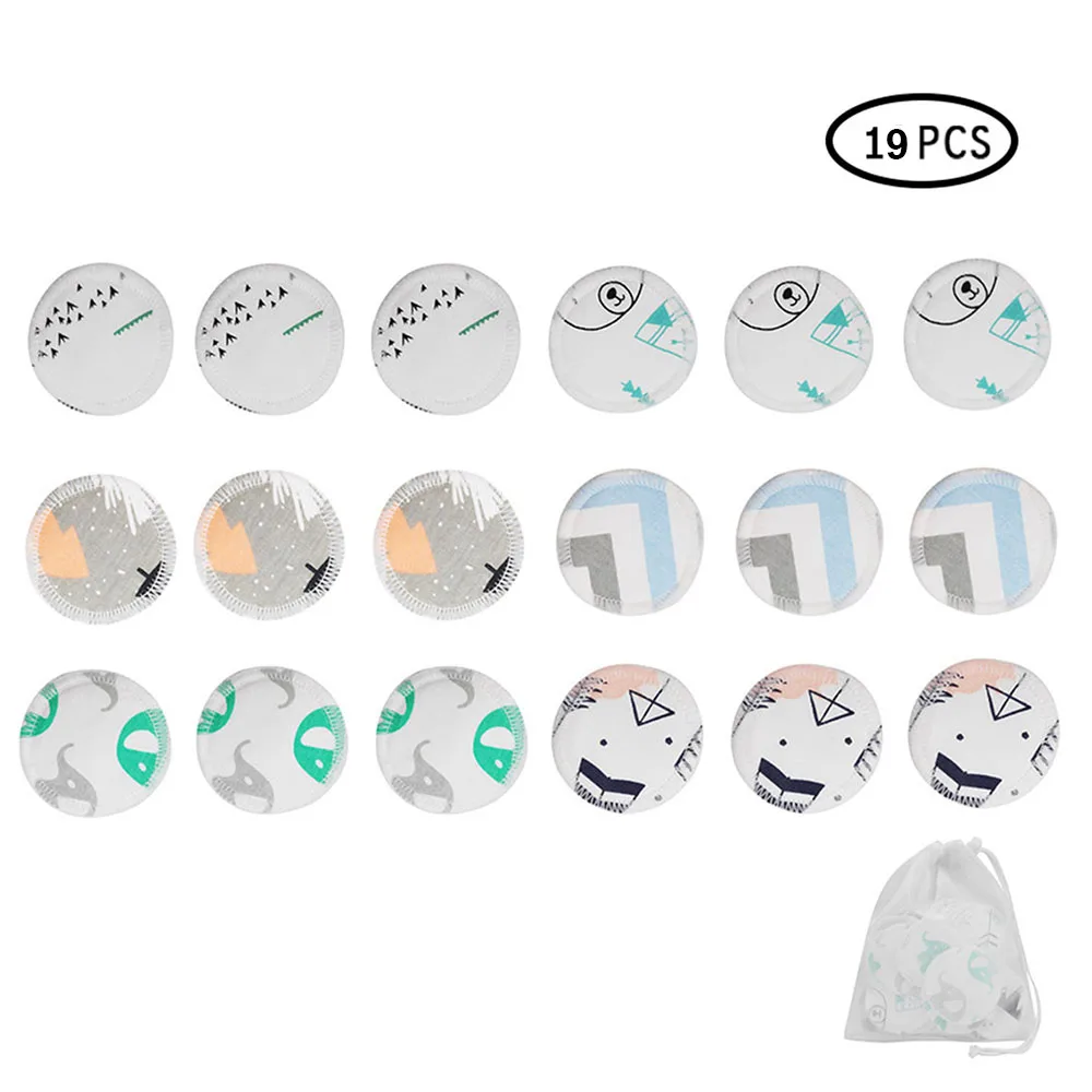 18pcs Cotton Pads 12/18 шт. многоразовые Ватные диски Make up средство для снятия макияжа для лица с двойным слоем протрите подушечки для чистки ногтей колодки можно мыть мешок для стирки - Цвет: 18pcs Cotton Pads