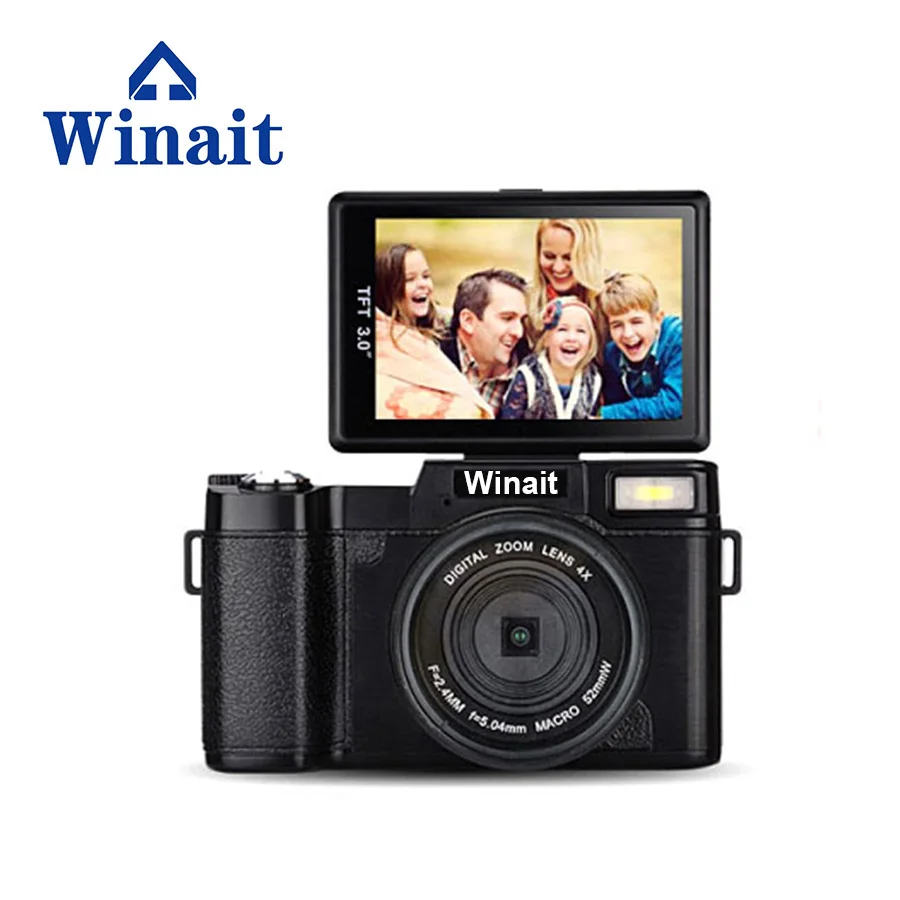 Winait full hd 1080p max 24MP цифровая видеокамера 3 0 ''TFT дисплей камера со сменными
